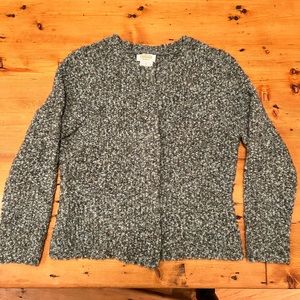 Talbots Petite (L) - beautiful shades of green textured wool cropped suit jacket